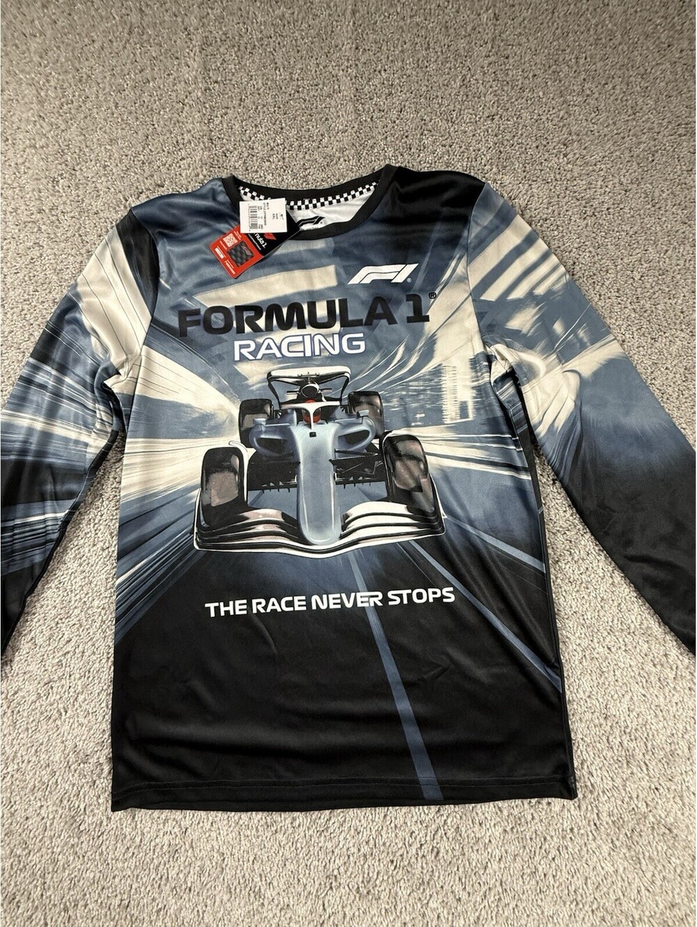 Hybrid Apparel Formula 1 Officially Licensed Blue/Black Long Sleeve Boy’s XXL